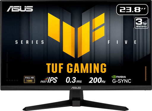 ASUS - TUF Gaming 24" FHD IPS 200Hz 0.3ms Gaming Monitor with G-SYNC/FreeSync Premium (DisplayPort HDMI) - Black