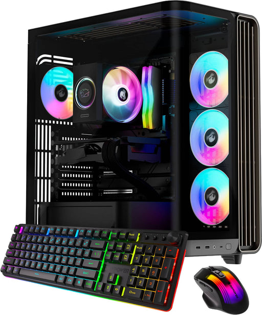 iBUYPOWER - Trace Gaming Desktop PC Intel Core Ultra 7 265F 2025 NVIDIA GeForce RTX 5070 12GB 32GB DDR5 2TB SSD Storage - Black