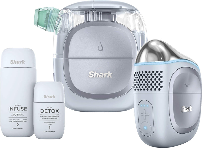 Shark - FacialPro Glow At Home Hydro-Powered Facial System - Blue