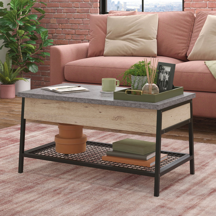 Sauder - Market Commons Lift Top Coffee Table 3a - Prime Oak