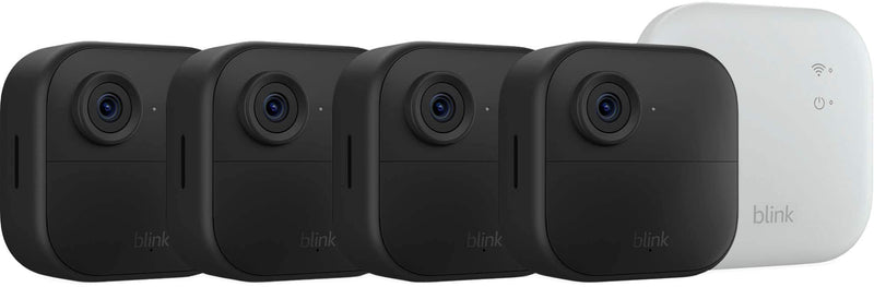 Blink - Outdoor 4 XR — Wireless security camera with extended range up to 400 feet. Sync Module XR included — 4 Cameras - Black