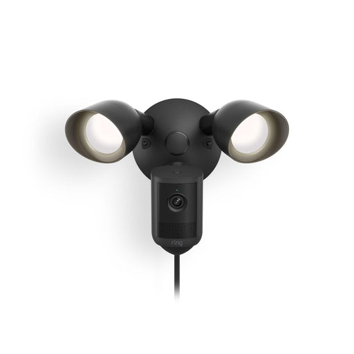 Ring - Floodlight Cam Wired (newest model) — Wide-Angle Retinal 2K Video 6x Enhanced Zoom Ultra-Bright Floodlights - Black
