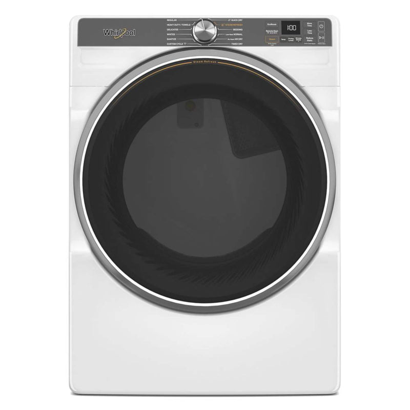 Whirlpool - 7.4 Cu. Ft. Smart Gas Dryer with Steam and Wrinkle Shield Option - White