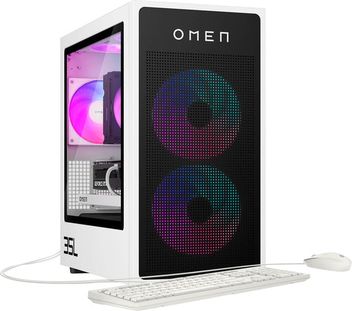 HP OMEN - 35L Gaming Desktop - AMD Ryzen 7 8700G - 16GB DDR5 Memory - NVIDIA GeForce RTX 4060 Ti - 1TB SSD - White/Black