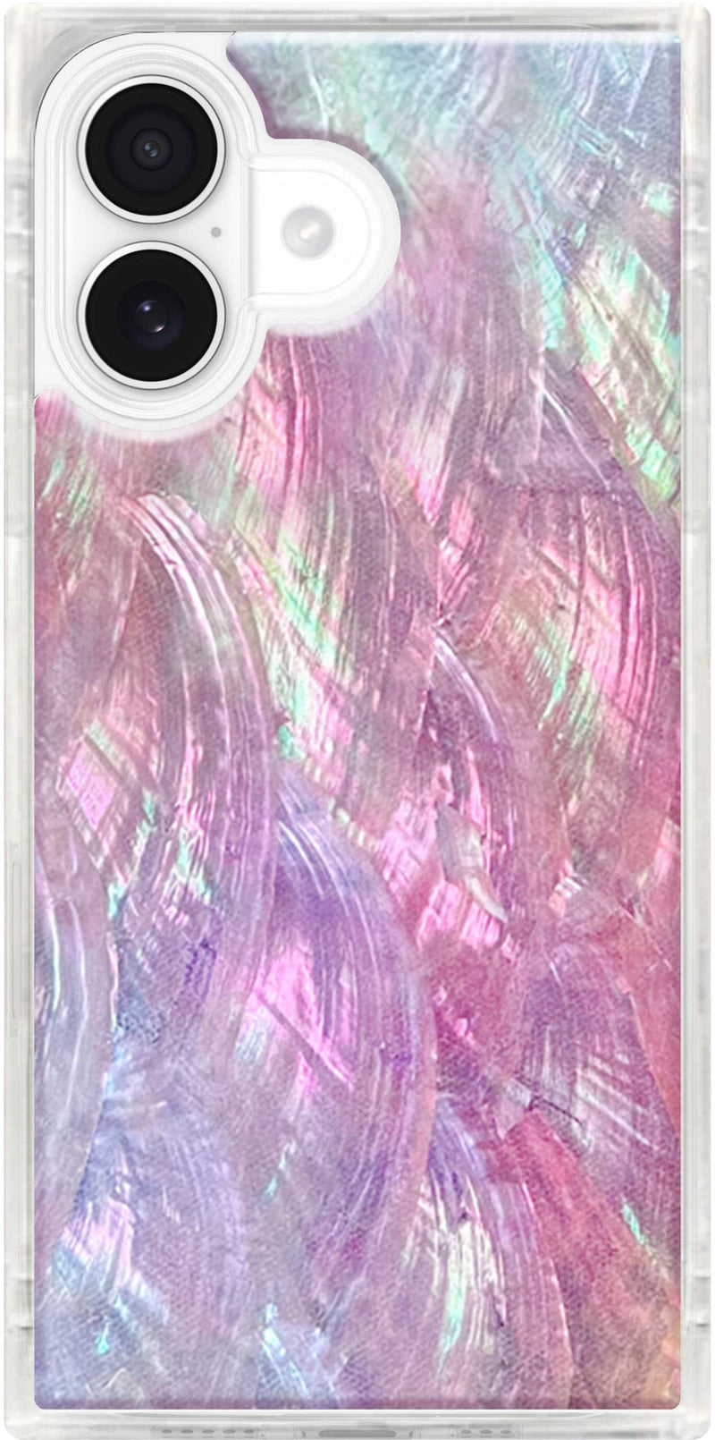 FLAUNT - Square Case with MagSafe for Apple iPhone 17 - Pink Mother of Pearl