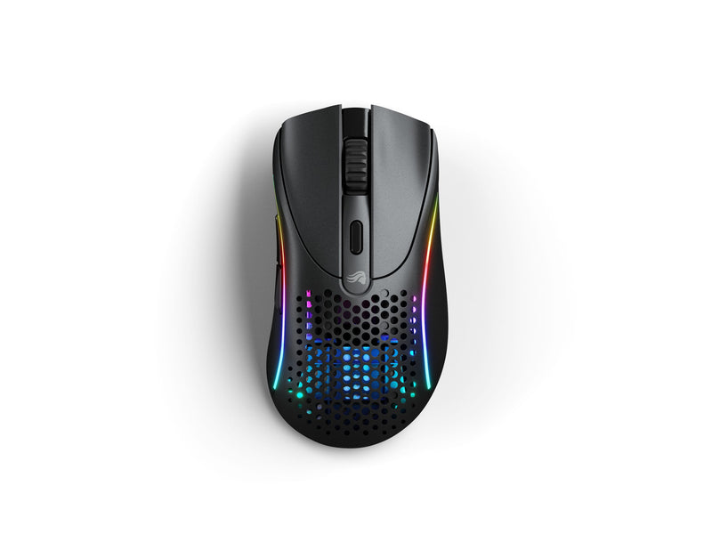 Glorious - Model D 2 Wireless Optical RGB Gaming Mouse with 6 Programmable Buttons - Wireless - Matte Black