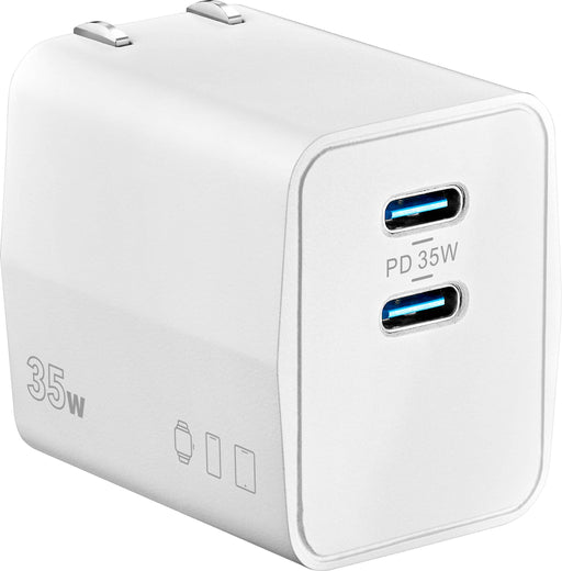 Insignia - 35W Dual USB-C Port Wall Charger - White