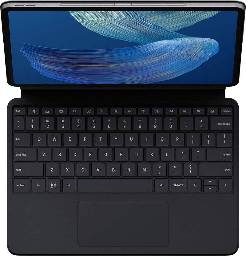 Amazon - Alexa Tablet Pro Detachable Keyboard with Trackpad and Alexa Key  snap on never charge and work like a laptop - Black