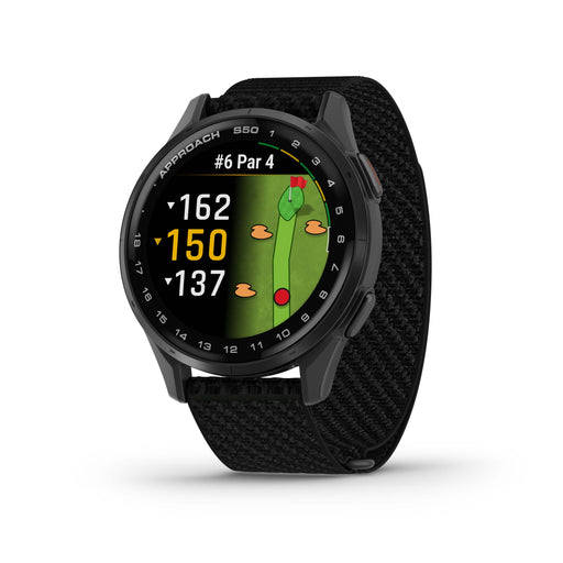Garmin - Approach S50 GPS Smartwatch 43mm Anodized Aluminum - Slate Aluminum Bezel with Black Nylon Band - (2025)