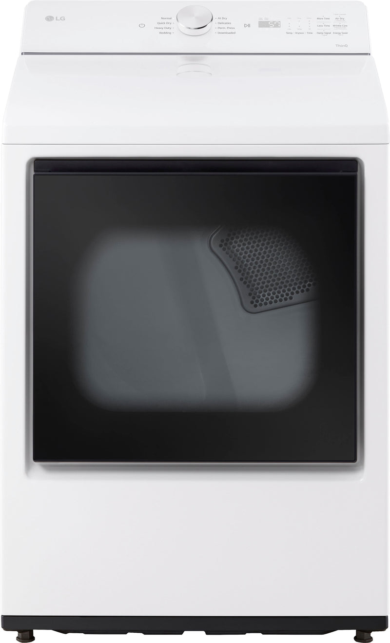 LG - 7.3 Cu. Ft. Smart Gas Dryer with Sensor Dry - Alpine White