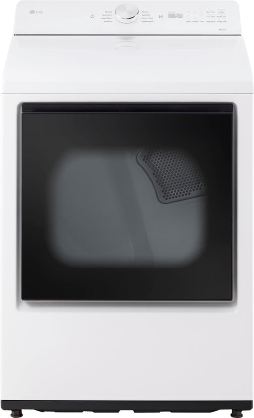 LG - 7.3 Cu. Ft. Smart Gas Dryer with Sensor Dry - Alpine White