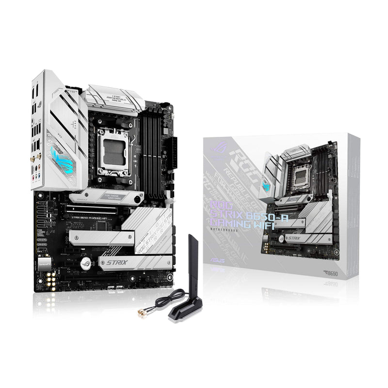 ASUS - ROG STRIX B650-A GAMING WIFI (Socket AM5) AMD B650 ATX DDR5 Wi-Fi 6E Motherboard - White