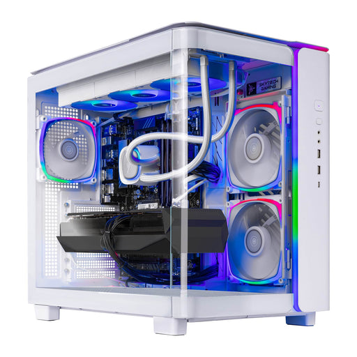 Skytech Gaming - King 95 Gaming PC - AMD Ryzen 7 9700X - 16GB Memory - NVIDIA GeForce RTX 5070 - 1TB NVMe SSD - White