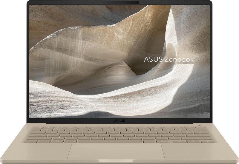 ASUS - Zenbook A14 14 OLED 2K Display - Copilot+ PC - Snapdragon X2 Elite - 16GB RAM - 512GB SSD - Zabriskie Beige