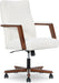 Finch Neo One Fabric Mid-Back Home Office Chair with Padded Arms - Cream