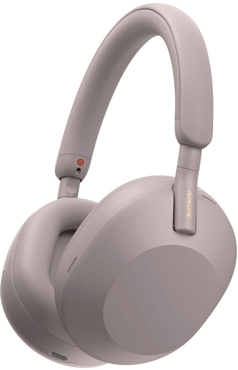 Sony - WH-1000XM5 Wireless Noise-Canceling Over-the-Ear Headphones - Smoky Pink