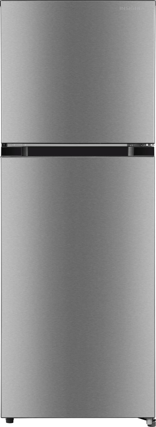 Insignia - 22 in. Wide 10.1 Cu. Ft. Top-Freezer Refrigerator with Reversible Door and ENERGY STAR Certification - Stainless Steel Look