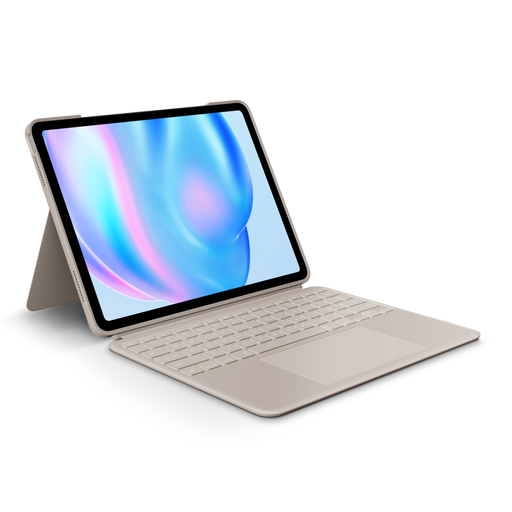 Logitech - Combo Touch iPad Air 13-inch - Latest Model (M2 M3  M4) iPad Air (5th gen) Keyboard Case with Detachable Keyboard - Sand