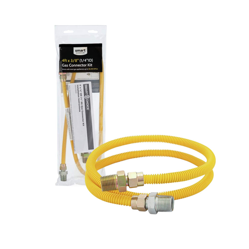 Smart Choice - 4' x 3/8" OD Coated Gas Connector Kit - Custom Delivery Only