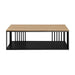 Walker Edison - Minimalist Slatted Open-Storage Coffee Table - Coastal Oak