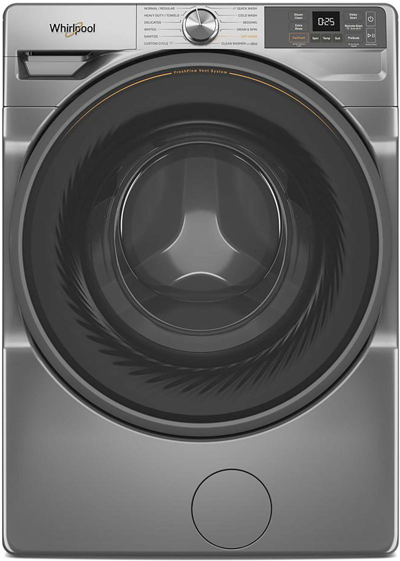 Whirlpool - 4.5 Cu. Ft. Smart Front Load ENERGY STAR Washer with FreshFlow Vent System - Radiant Silver