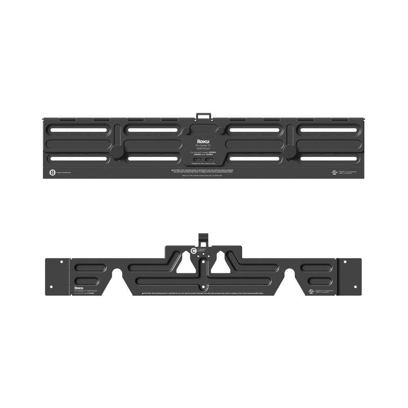 Roku - Wall Mount Kit for 65 Pro Series TV - Ultra-Slim with Minimalist Flat Design - Hinged Mount for Easy Access to Cables - Black