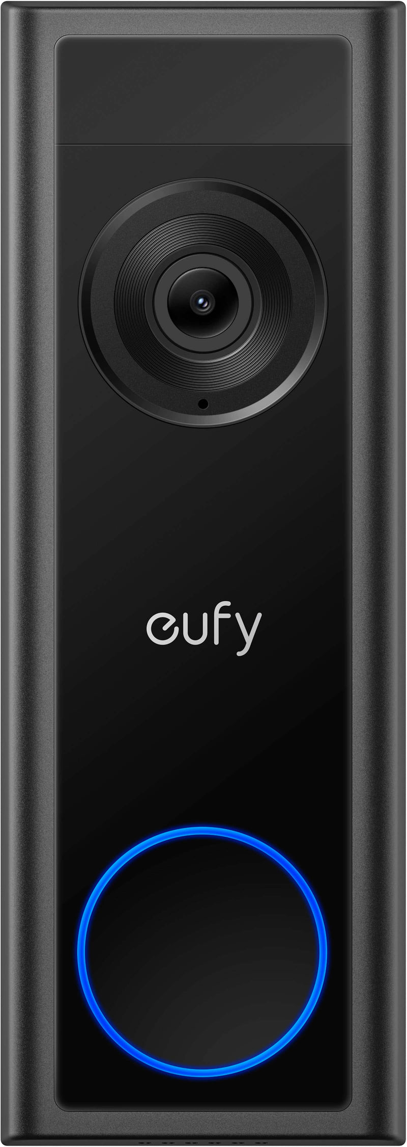 eufy - Smart Wi-Fi C31 2K Wired and Battery Operated Video Doorbell with 32GB MicroSD Card - Black