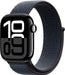 Apple Watch Series 10 (GPS+Cellular) 42mm Aluminum Case with Ink Sport Loop - Jet Black - (2024)