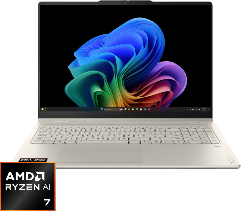 Lenovo - Yoga 7a 2-in-1 - Copilot+ PC - 16" 2K OLED Touchscreen Laptop - AMD Ryzen AI 7 445 2026 - 24G Memory - 512GB SSD - Seashell
