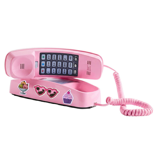 Ooma - VoIP MyPhone Safe Phone for Kids Bundle with Telo Base Station Wired Phone and Home Phone Service - Pink