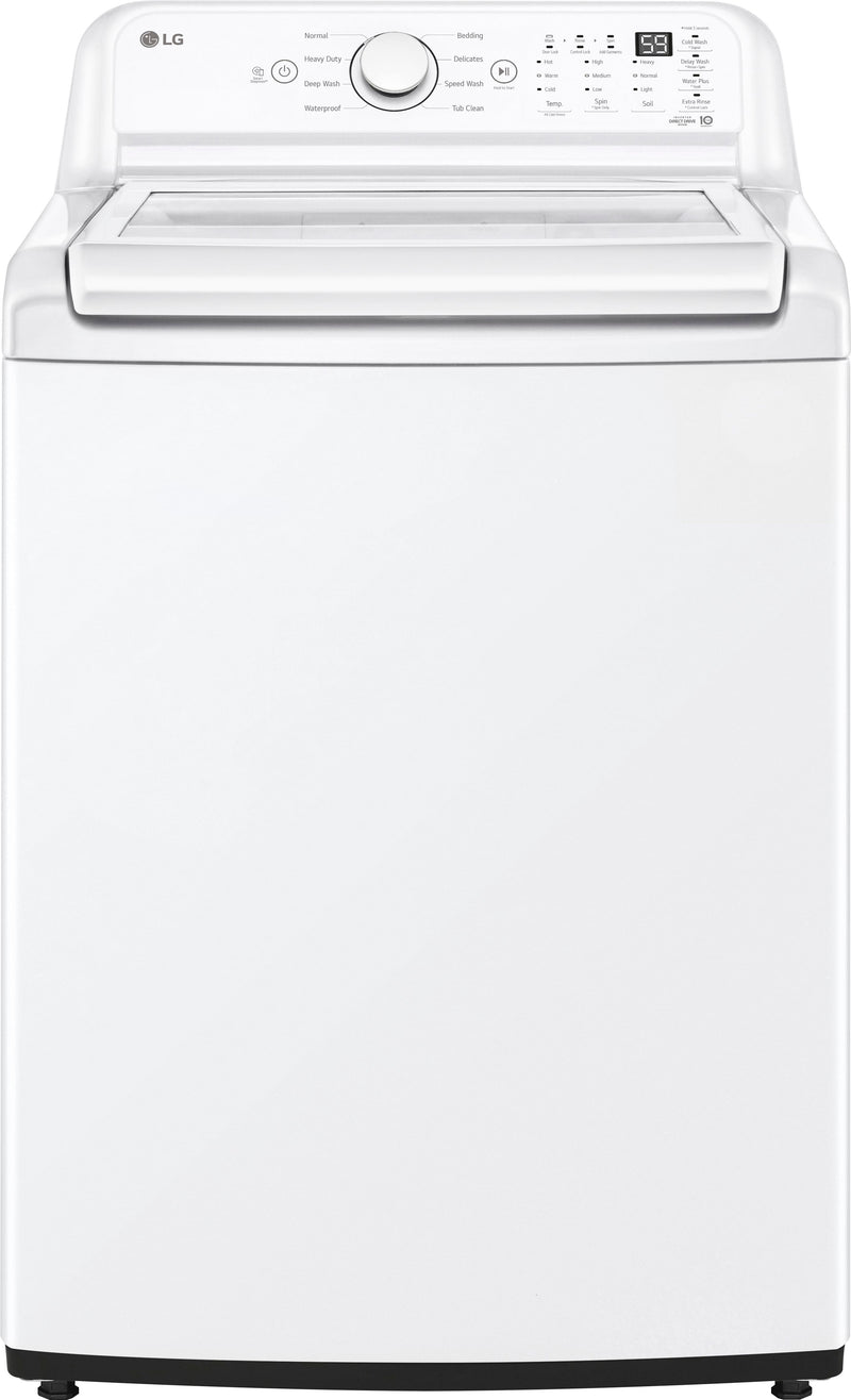 LG - 4.5 Cu. Ft. Ultra Large High-Efficiency Top Load Washer with Impeller and TurboDrum Technology - White