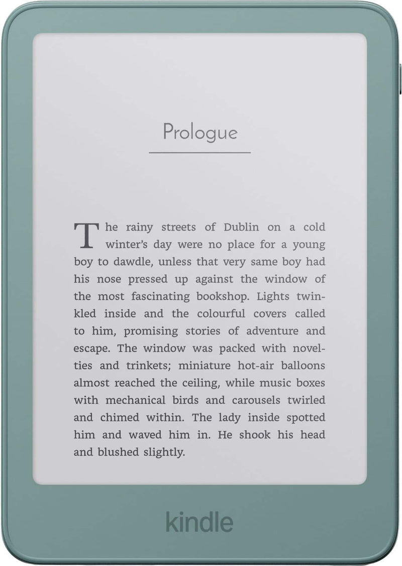Amazon - Kindle 32GB (newest model) Thinner new aluminum design 6" display No ads - 2026 - Seaglass Green