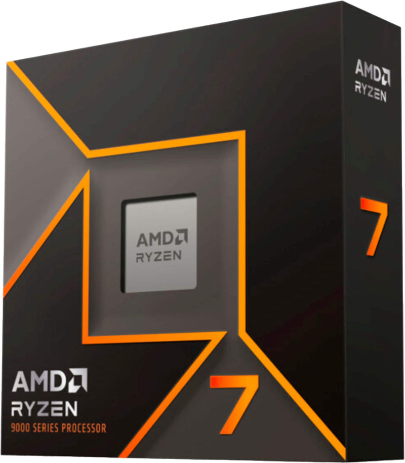 AMD - Ryzen 7 9700X 8-Core - 16-Thread 3.8 GHz (5.5 GHz Max Boost) Socket AM5 Unlocked Desktop Processor - Silver