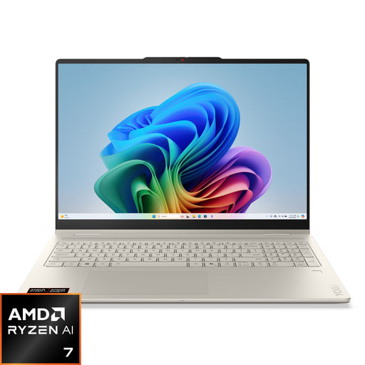 Lenovo - Yoga 7a 2-in-1 - Copilot+ PC - 16" 2K LCD Touchscreen Laptop - AMD Ryzen AI 7 445 2026 - 16GB Memory - 1TB SSD - Seashell