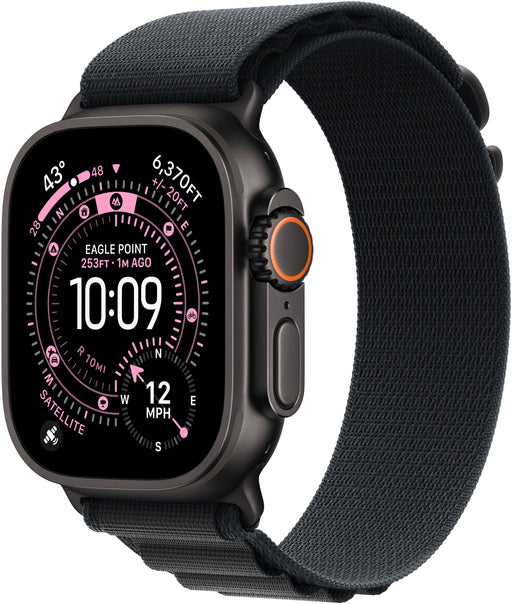 Apple Watch Ultra 3 (GPS+Cellular) 49mm Titanium Case with Black Alpine Loop - Large - Black - (2025)