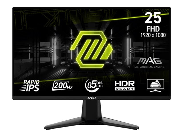 MSI - MAG 255F E20 24" Rapid IPS LCD FHD 200Hz 0.5ms Adaptive sync Gaming Monitor with HDR Ready(DisplayPort HDMI) - Metallic Black