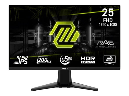 MSI - MAG 255F E20 24" Rapid IPS LCD FHD 200Hz 0.5ms Adaptive sync Gaming Monitor with HDR Ready(DisplayPort HDMI) - Metallic Black