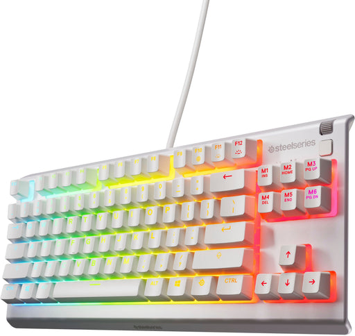 SteelSeries Apex 3 - keyboard TKL - with media wheel - QWERTY - US English - white Input Device