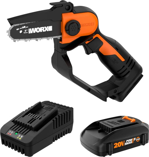 WORX - 20V 5" Cordless Pruning Saw (1 x 2.0 Ah Battery and 1 x Charger) - Black