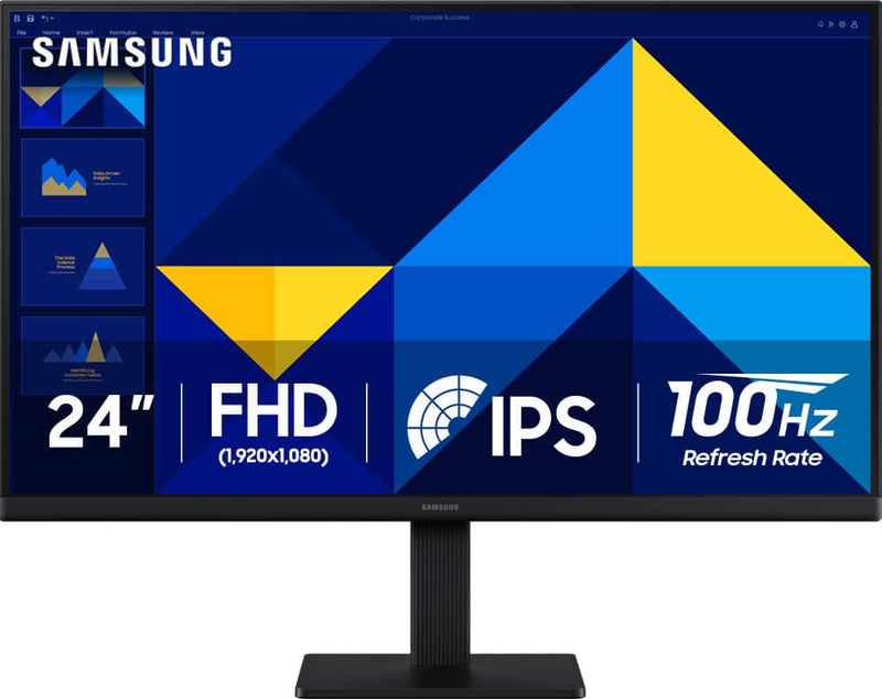 Samsung - 24" S3 (S30GD) IPS LED FHD 100Hz Monitor (HDMI D-sub) - Black