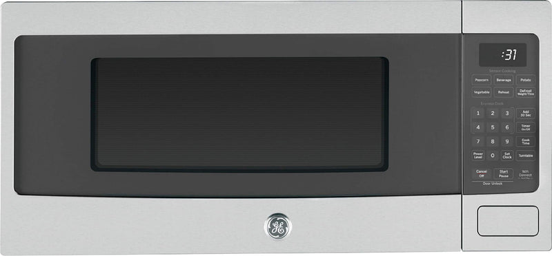 GE Profile - 1.1 Cu. Ft. Countertop Microwave with Sensor Cooking and Built-In Capable Option - Stainless Steel