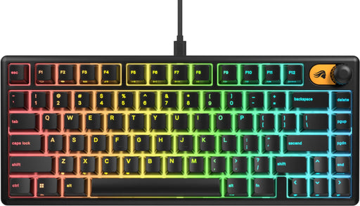 Glorious - GMBK 75 Wired Membrane Gaming Keyboard with Swappable MX-Compatible Keycaps - Black