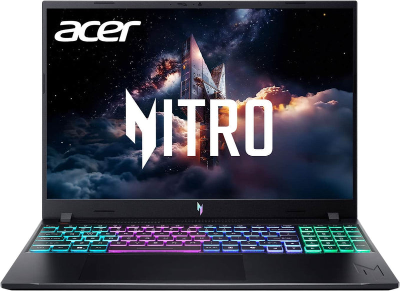 Acer - Nitro V  16" WUXGA 165Hz Gaming Laptop - Intel Core 7 240H 2024 - NVIDIA GeForce RTX 5050  16GB Memory  512GB Storage - Obsidian Black