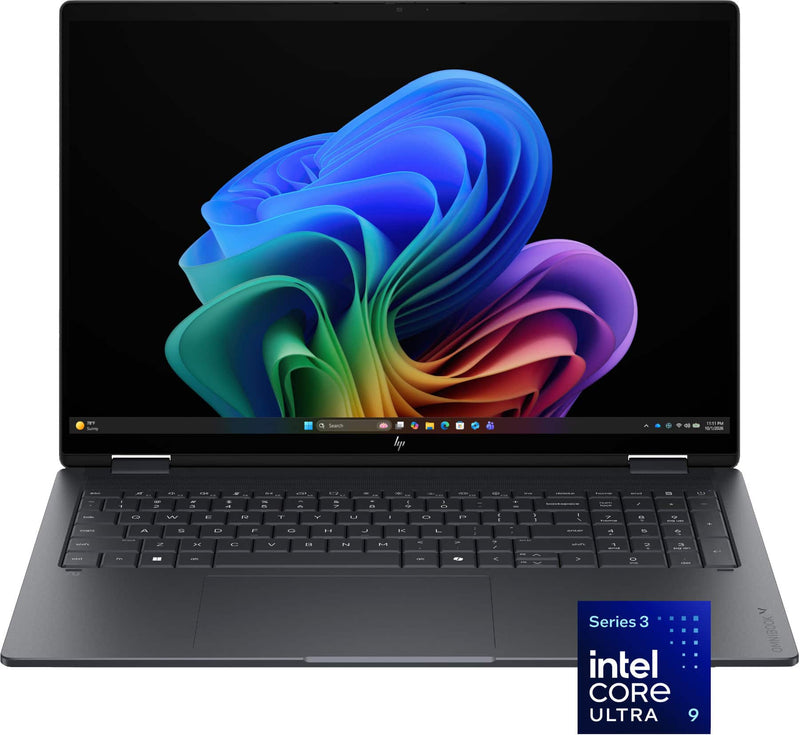 HP - OmniBook X Flip 2-in-1 - Copilot+ - 16" 3K OLED Touchscreen Laptop - Intel Core Ultra 9 (2026) - 32GB Memory - 1TB SSD - Eclipse Gray
