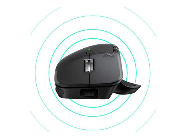 Logitech - MX Master 4 for Mac - Wireless Laser Ergonomic Mouse with Advanced Performance Haptic Feedback - Wireless - Space Black