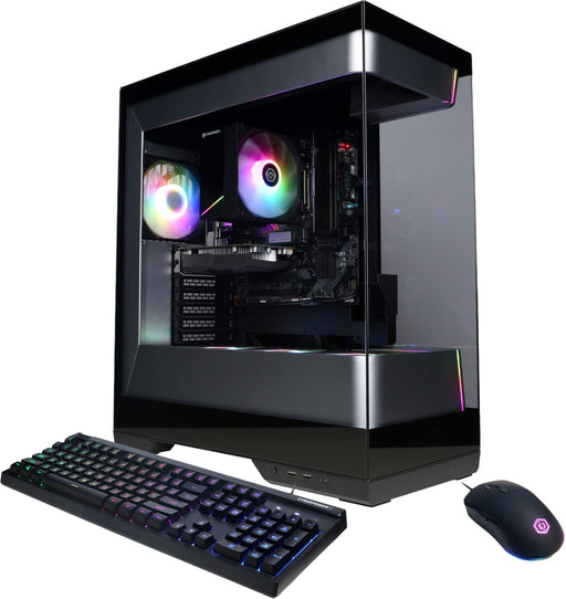 CyberPowerPC - Gaming Desktop - AMD Ryzen 5 5500 - AMD Radeon RX 9050 4GB - 8GB DDR5 - 500GB PCIe 4.0 SSD Storage - Black