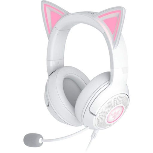 Razer - Kraken Kitty V2 Wired Gaming Headset for PC Mac Nintendo Switch Steam Deck Mobile and Tablet - White