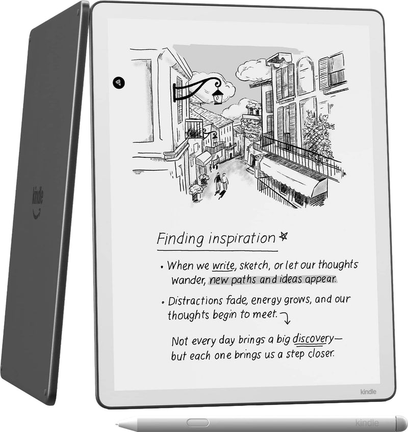 Amazon - Kindle Scribe 64GB (newest model) 11 paper-like display with front light Write in notebooks docs and books - 2025 - Graphite