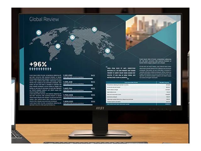 MSI - PRO MP273U 27" UHD 60Hz 4ms Adaptive Sync Monitor with HDR ready Built-in Speakers (DisplayPort HDMI ) - Matte Black