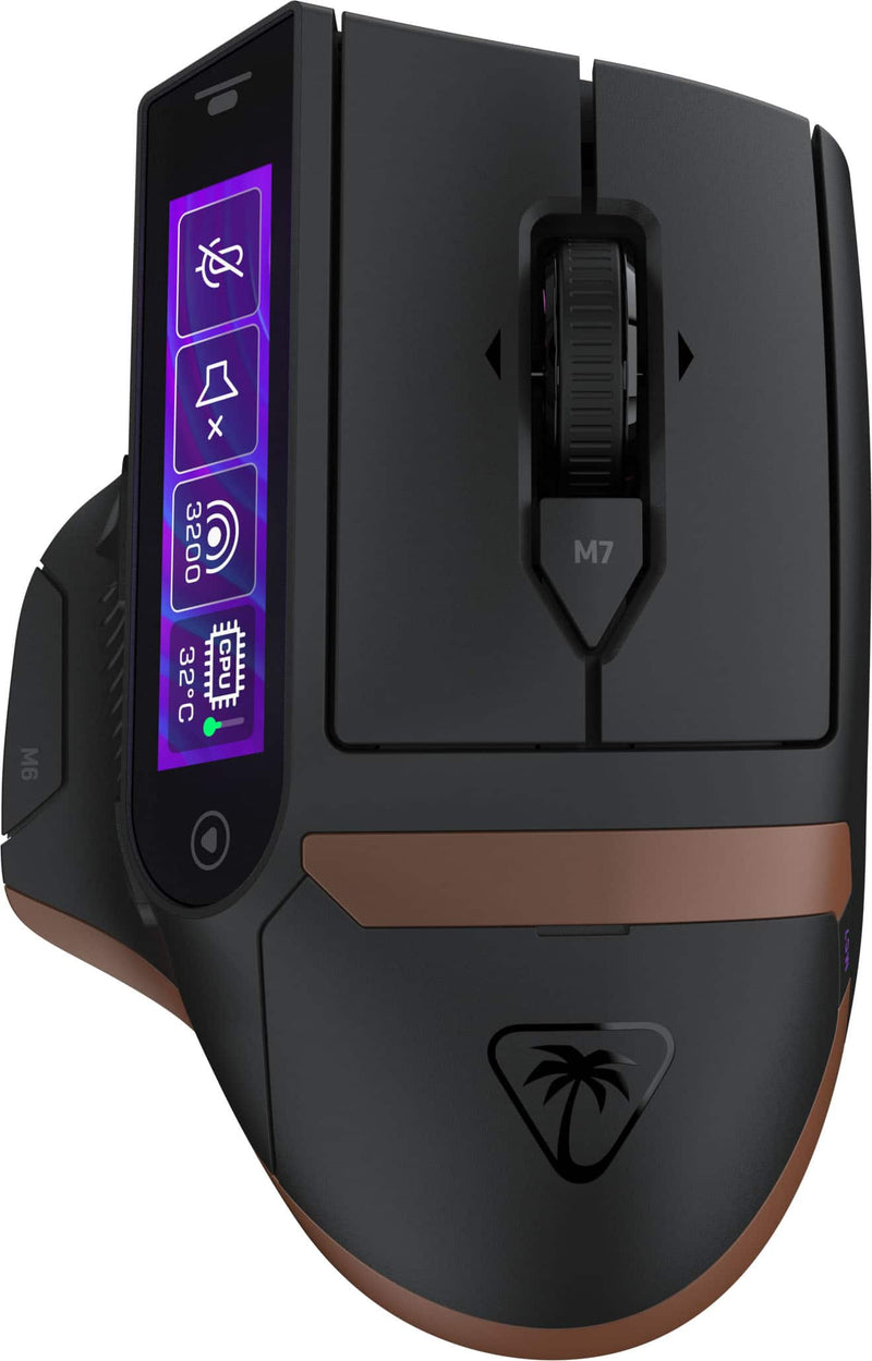 Turtle Beach - Command Series MC7 Advanced Wireless Touchscreen Gaming Mouse - Wireless - Black